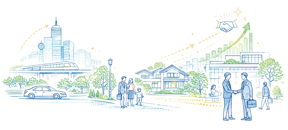 街のイラスト